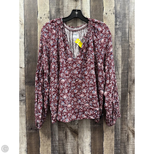Top Long Sleeve By Old Navy In Maroon, Size: Xl