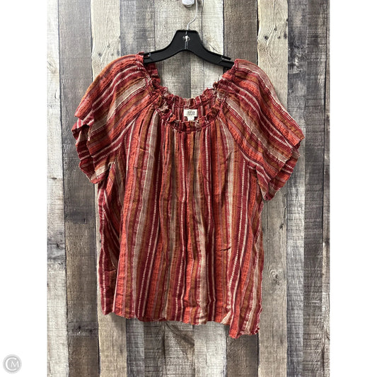 Top Short Sleeve By Ana In Maroon, Size: Xl