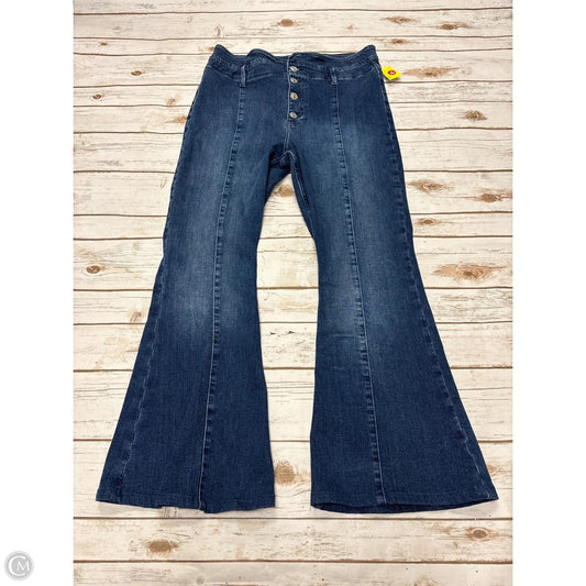 Jeans Wide Leg By We The Free In Blue Denim, Size: 14