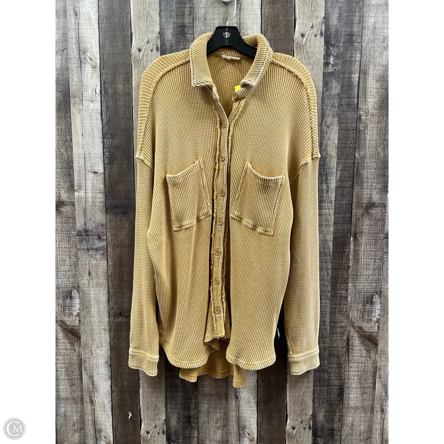 Jacket Shirt By Easel In Tan, Size: L