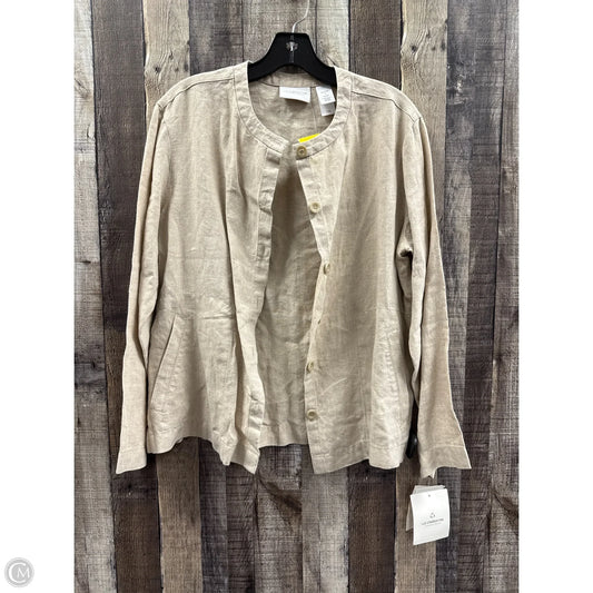 Top Long Sleeve By Liz Claiborne In Tan, Size: Sp