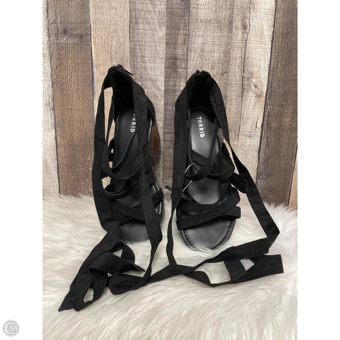 Sandals Heels Block By Torrid In Black, Size: 9.5