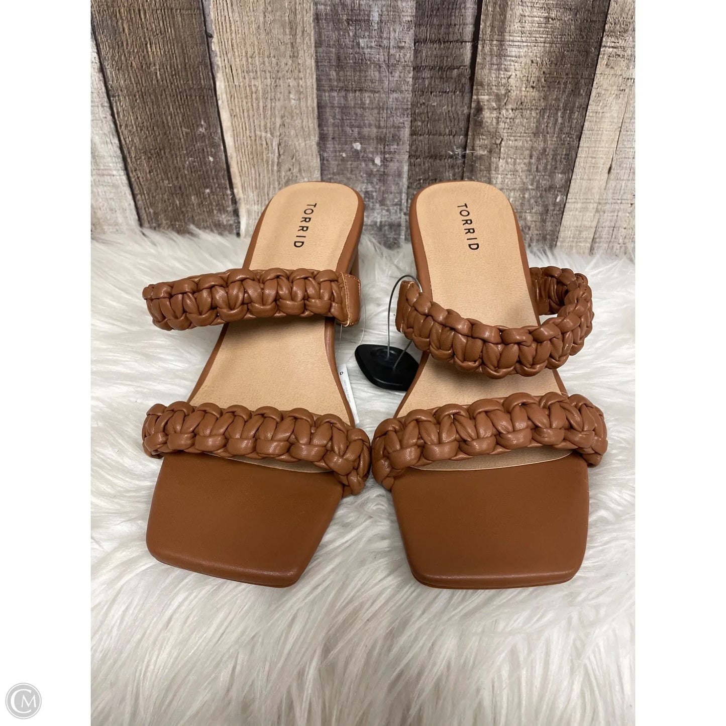 Sandals Heels Block By Torrid In Brown, Size: 10