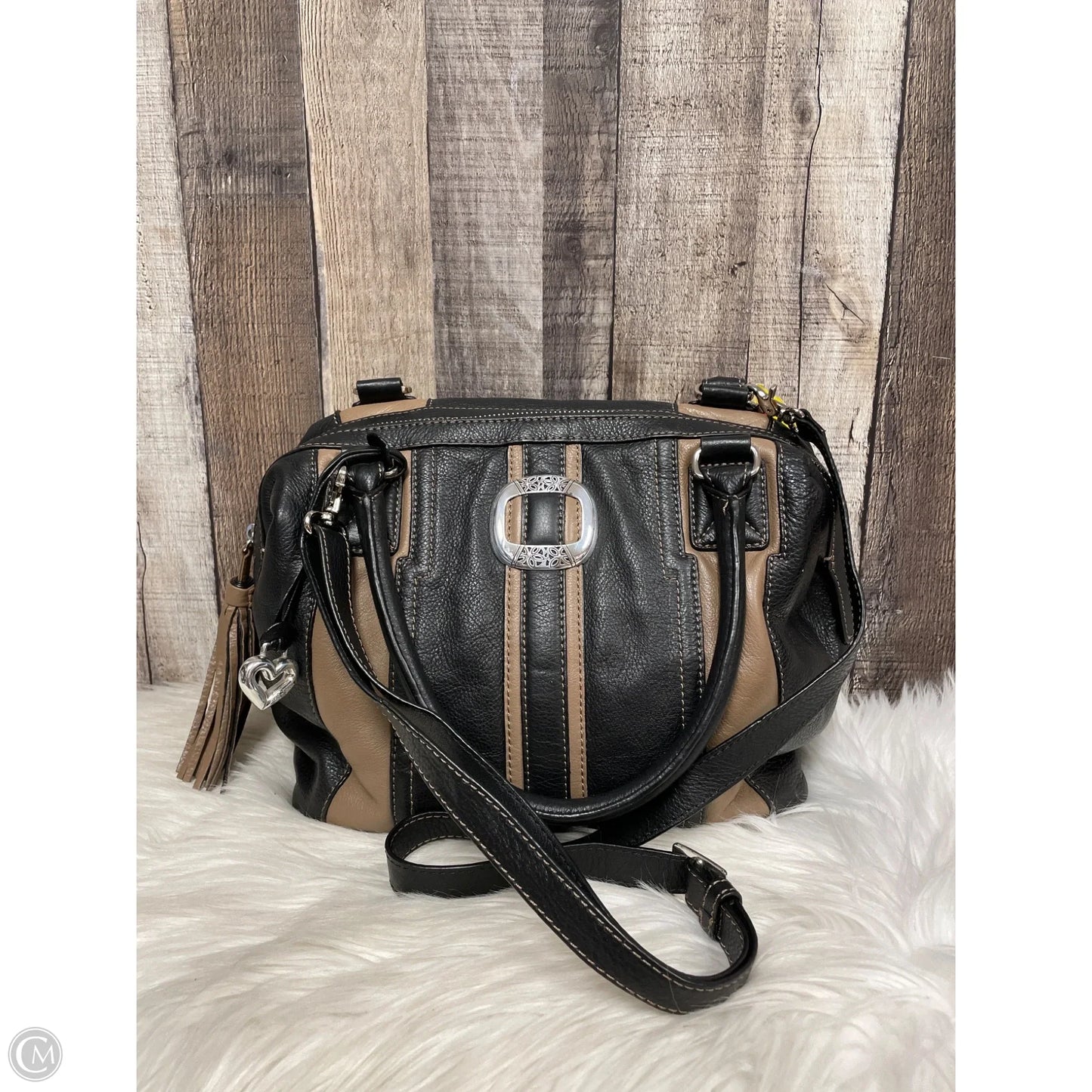 Handbag Leather By Brighton, Size: Medium