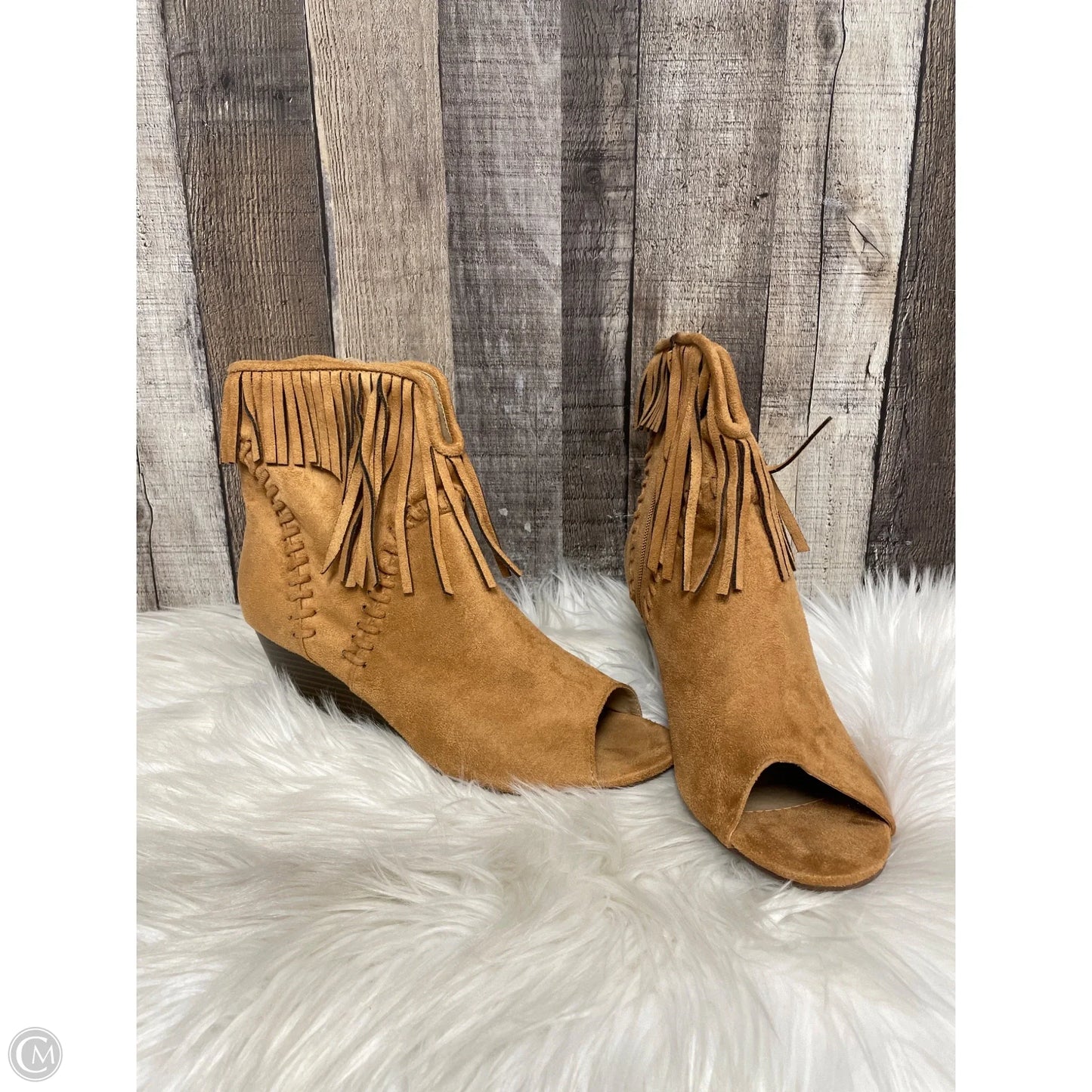 Boots Ankle Heels By Altard State In Brown, Size: 10