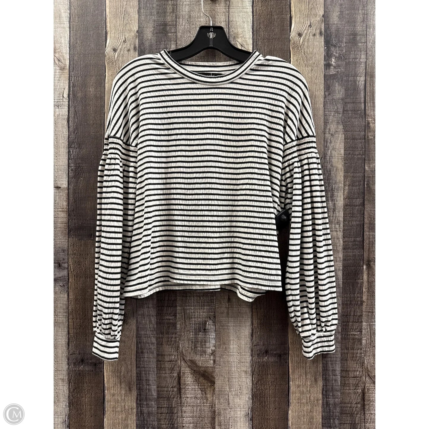Top Long Sleeve By Banana Republic In Striped Pattern, Size: Xs