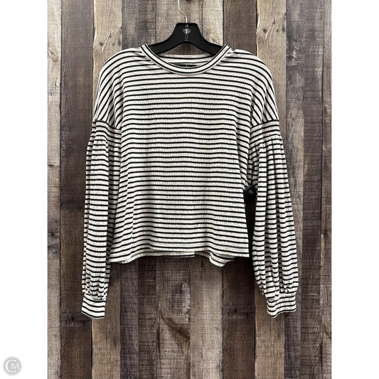 Top Long Sleeve By Banana Republic In Striped Pattern, Size: Xs