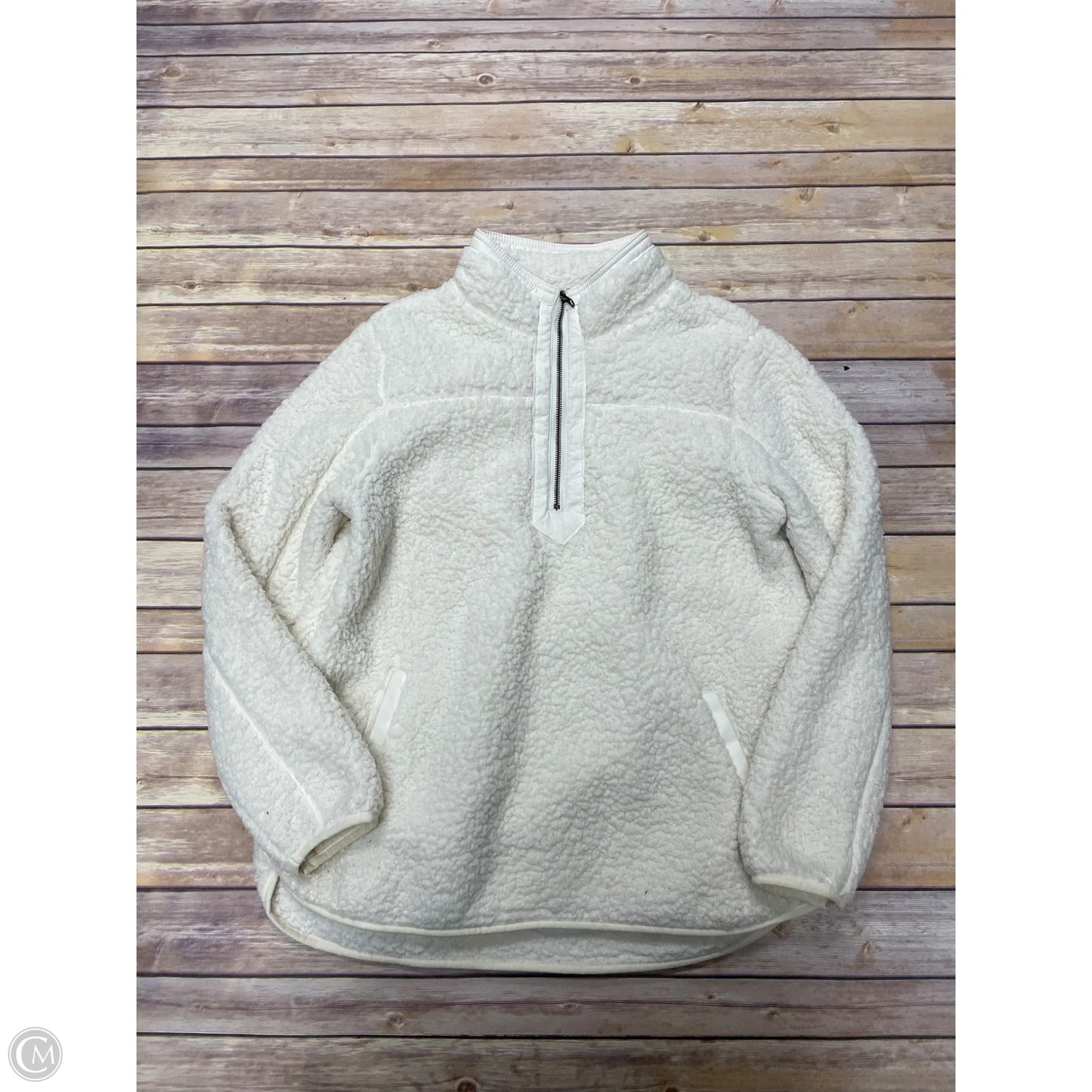 Jacket Faux Fur & Sherpa By Time And Tru In White, Size: L