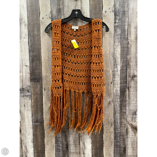 Vest Sweater By Umgee In Copper, Size: L
