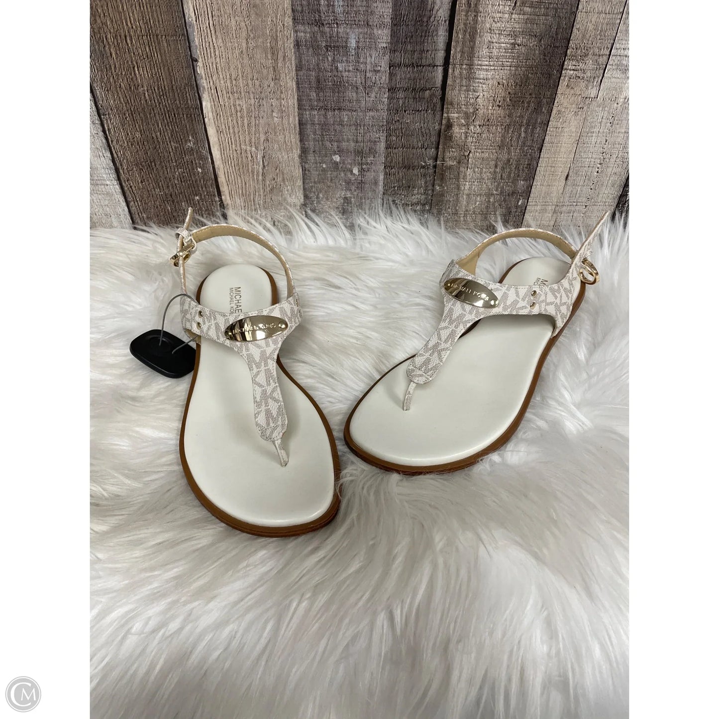 Sandals Designer By Michael Kors In Ivory, Size: 7.5