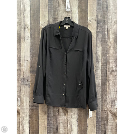 Top Long Sleeve By Dana Buchman In Black, Size: Xl