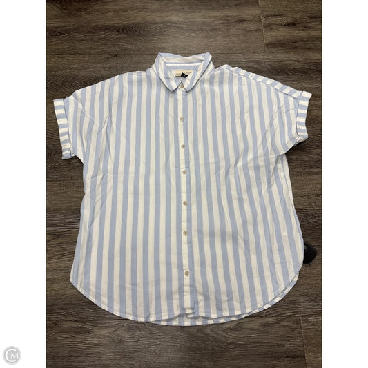 Top Short Sleeve By Universal Thread In Blue & White, Size: S