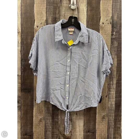 Top Short Sleeve By Mossimo In Striped Pattern, Size: M