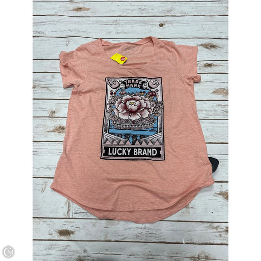 Top Short Sleeve By Lucky Brand In Pink, Size: M