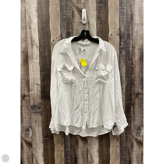 Top Long Sleeve By Cme In White, Size: Xl