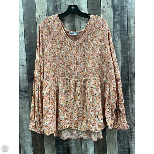 Top Long Sleeve By Sonoma In Nautical Print, Size: 3x