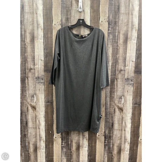 Dress Casual Midi By H&m In Grey, Size: Xl