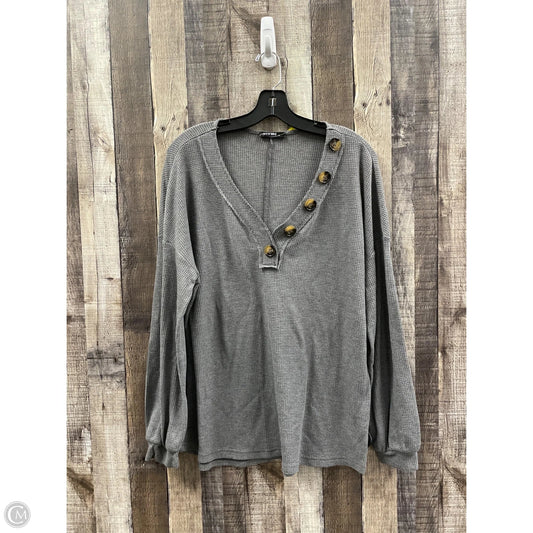 Top Long Sleeve By Btfbm In Grey, Size: Xl