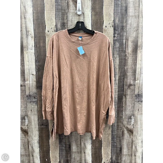 Top Long Sleeve By Old Navy In Tan, Size: Xxl
