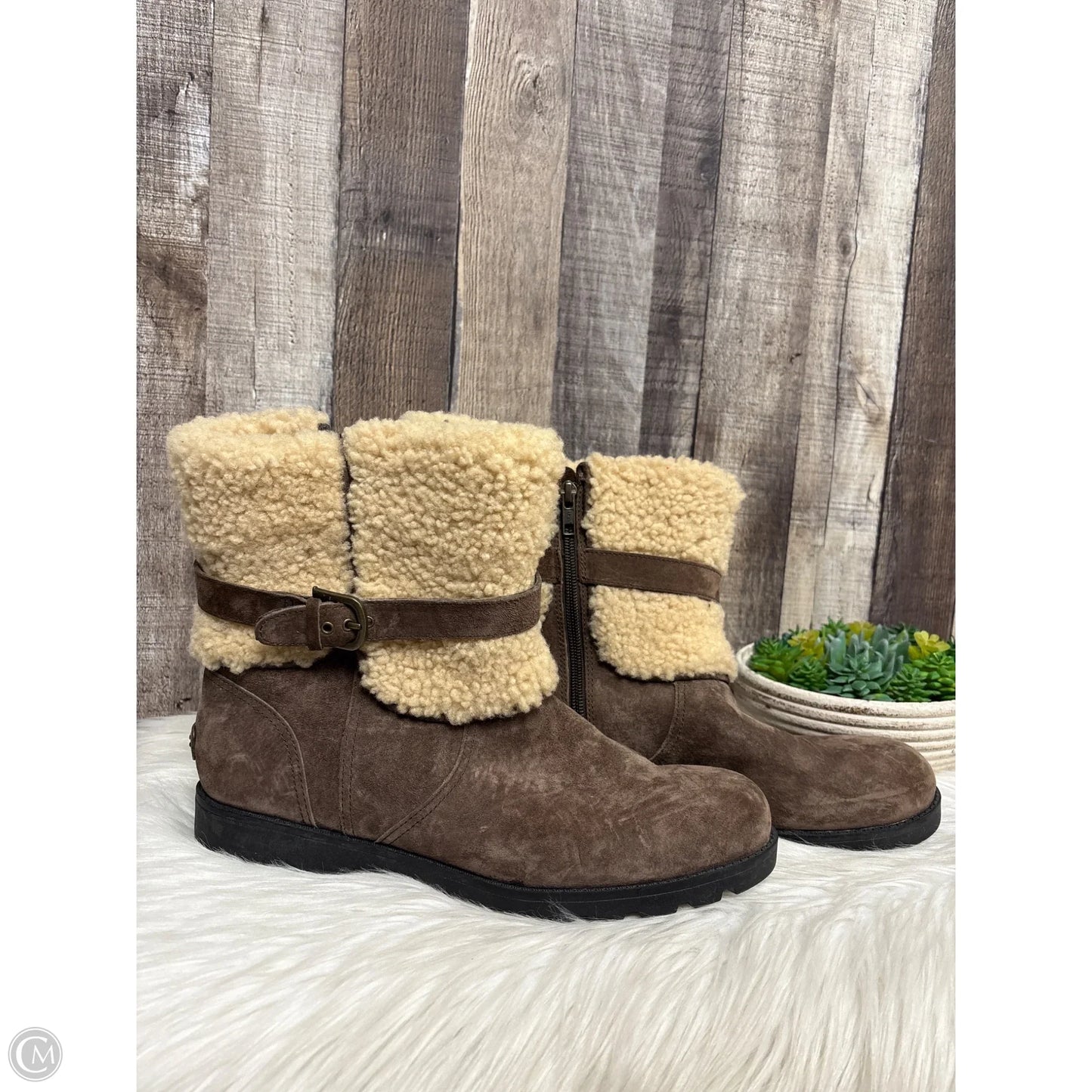 Boots Designer By Ugg In Tan, Size: 10