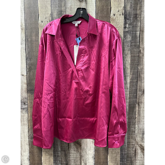 Top Long Sleeve By Cme In Pink, Size: Xl
