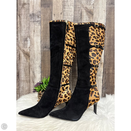 Boots Knee Heels By Lauren By Ralph Lauren In Animal Print, Size: 8