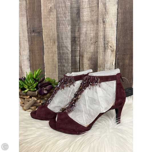 Sandals Heels Stiletto By Alex Marie In Maroon, Size: 8