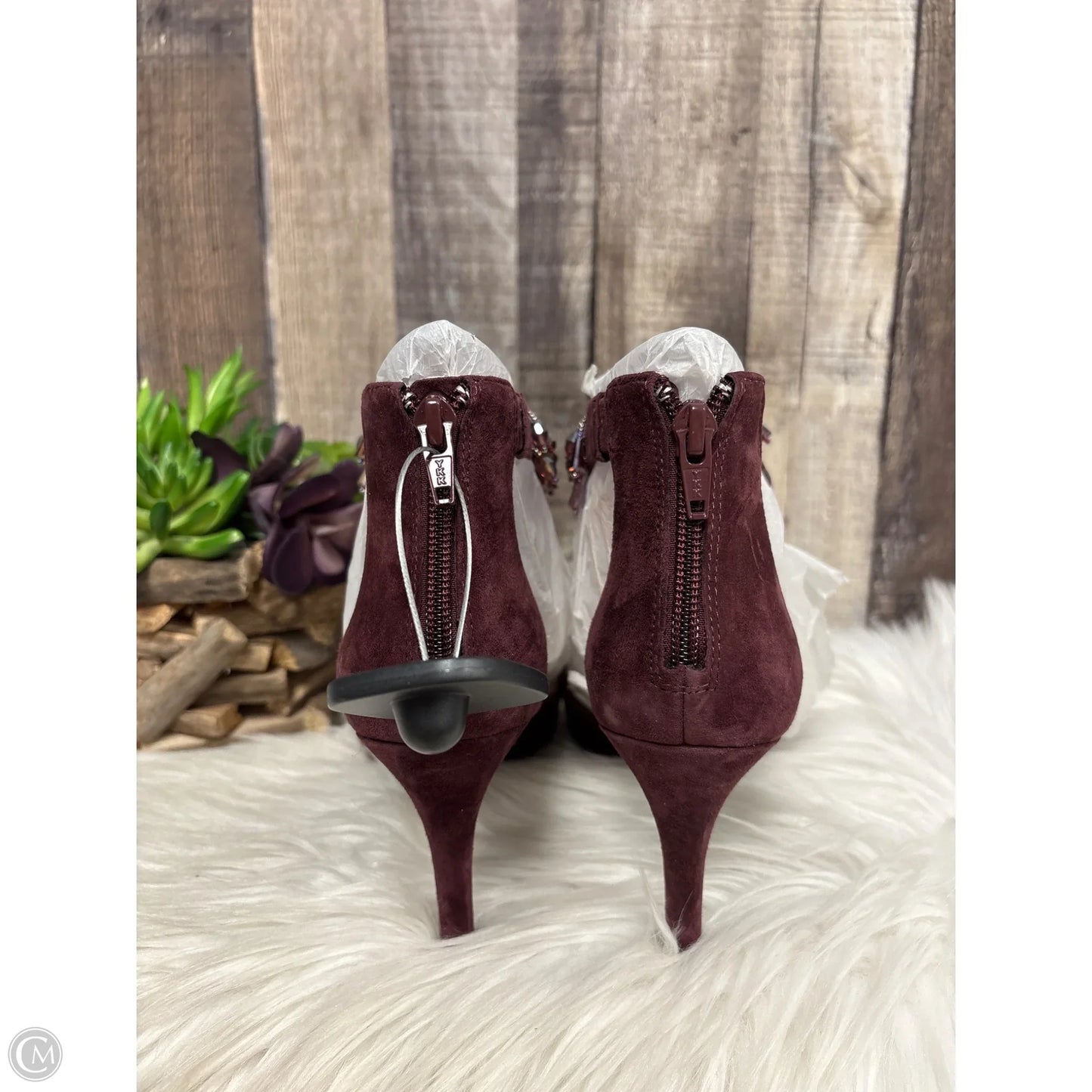 Sandals Heels Stiletto By Alex Marie In Maroon, Size: 8