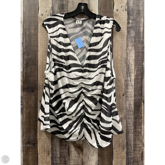 Top Short Sleeve By Worthington In Zebra Print, Size: 3x