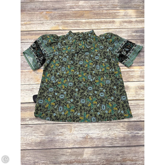 Top Short Sleeve By Loft In Multi-colored, Size: Xs