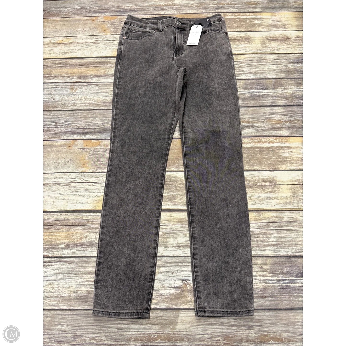 Jeans Straight By Express In Grey, Size: M