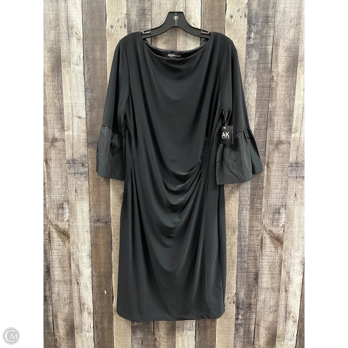 Dress Casual Midi By Anne Klein In Black, Size: Xl
