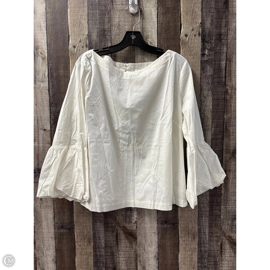 Top Long Sleeve By Laundry In White, Size: Xl