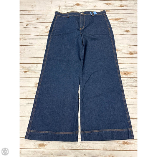 Jeans Wide Leg By Loft In Blue Denim, Size: 14
