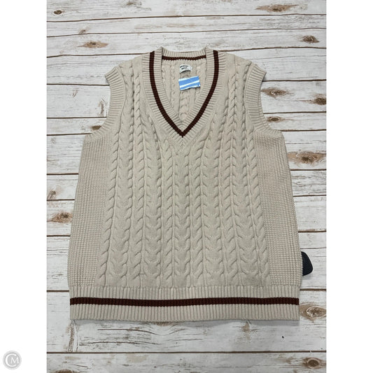 Vest Sweater By Sunday Best In Ivory, Size: M