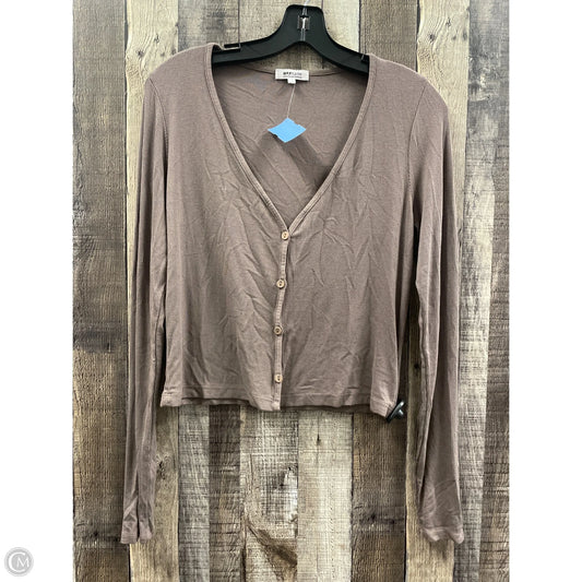 Sweater Cardigan By Aritzia In Tan, Size: S