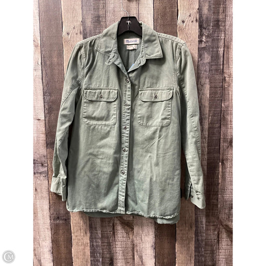 Top Long Sleeve By Madewell In Green, Size: S