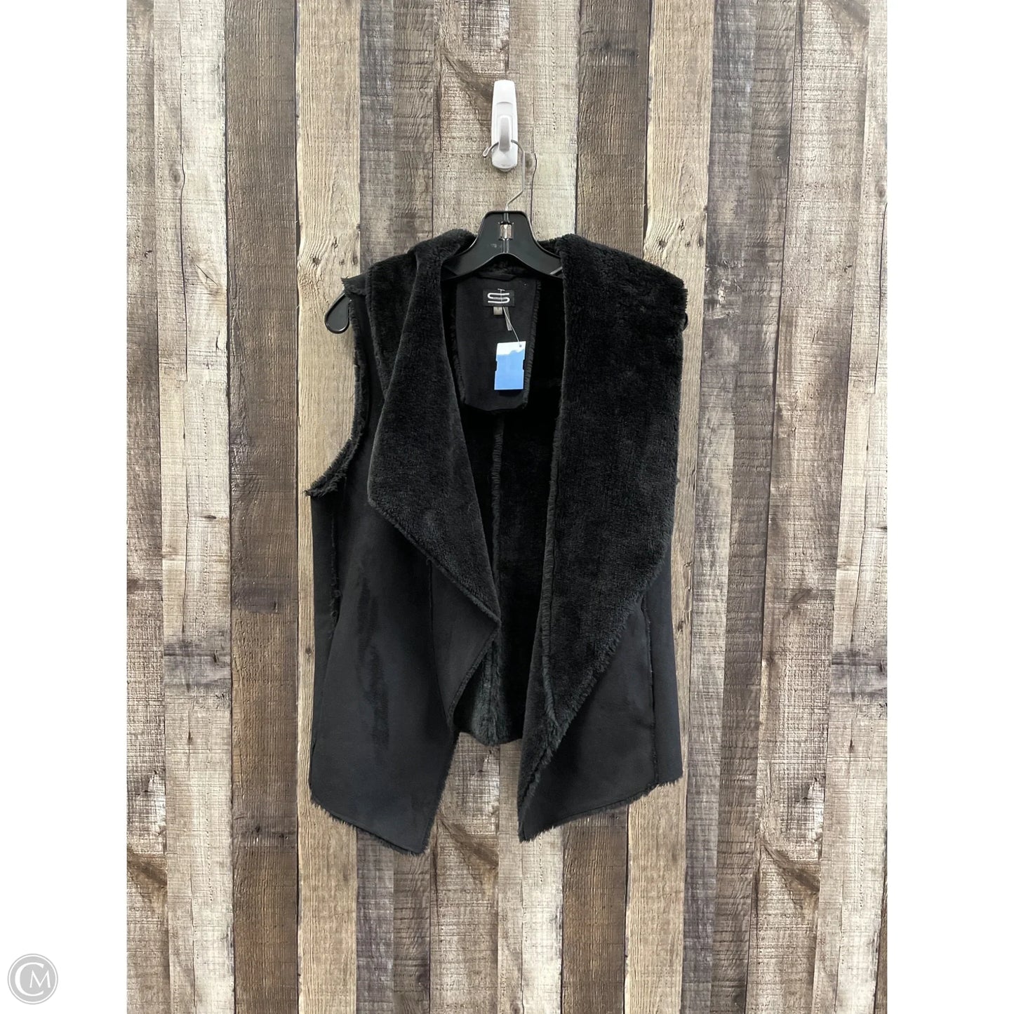 Vest Faux Fur & Sherpa By Sioni In Black, Size: S