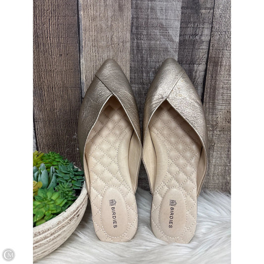 Shoes Flats By Birdies In Gold, Size: 6.5