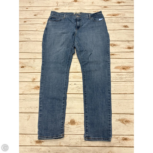 Jeans Straight By Levis In Blue Denim, Size: 18
