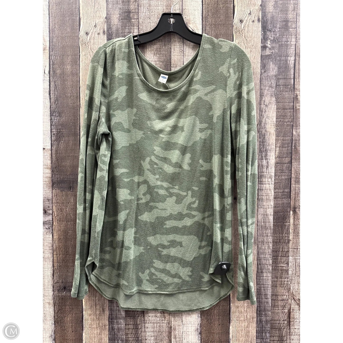 Top Long Sleeve By Old Navy In Camouflage Print, Size: M