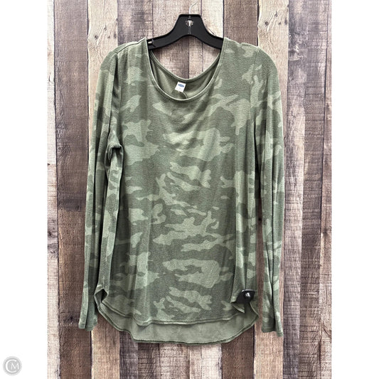Top Long Sleeve By Old Navy In Camouflage Print, Size: M
