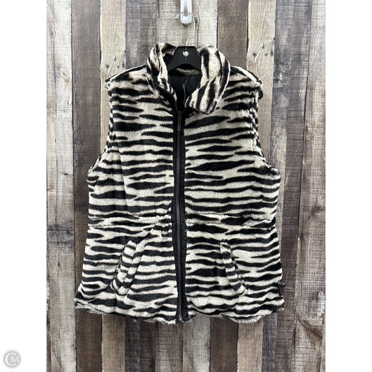 Vest Faux Fur & Sherpa By Cme In Animal Print, Size: Xl
