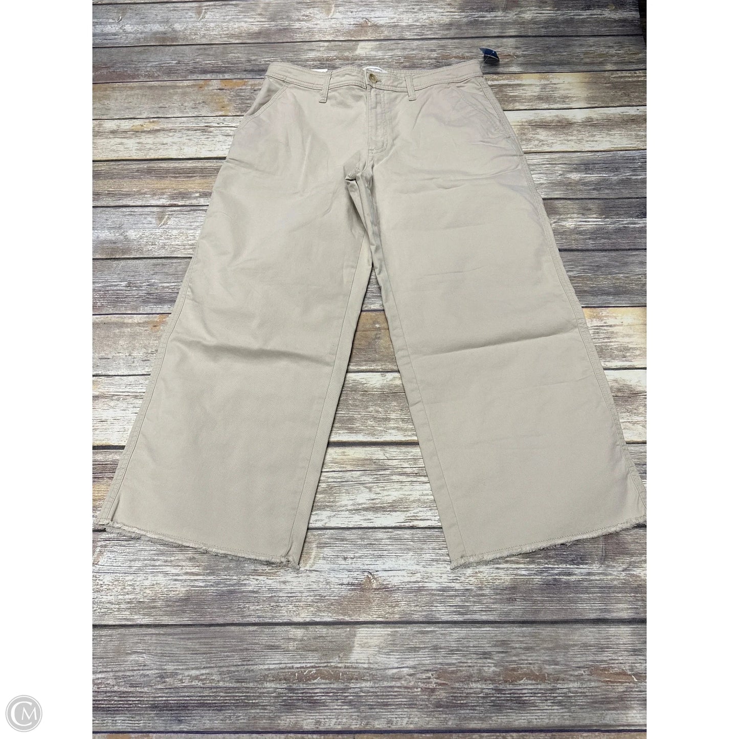 Pants Cropped By Banana Republic In Tan, Size: 12