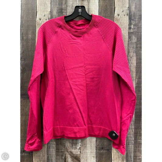 Athletic Top Long Sleeve Crewneck By Lululemon In Pink, Size: M