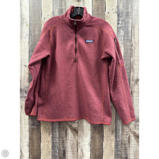 Athletic Top Long Sleeve Collar By Patagonia In Maroon, Size: L