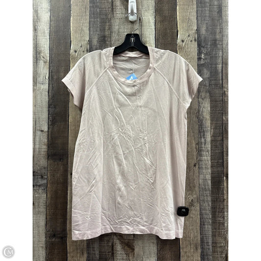 Athletic Top Short Sleeve By Lululemon In Pink, Size: 10