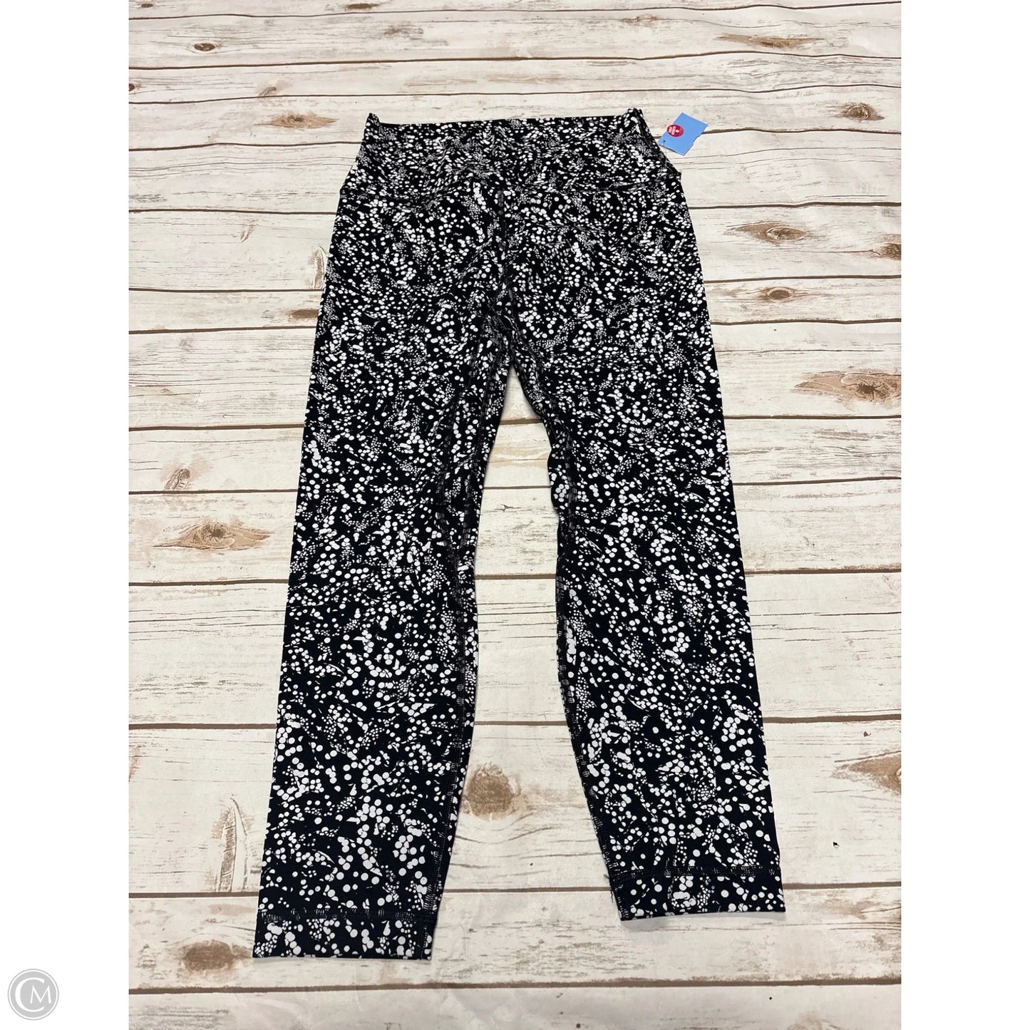 Athletic Leggings By Lululemon In Black & White, Size: 8