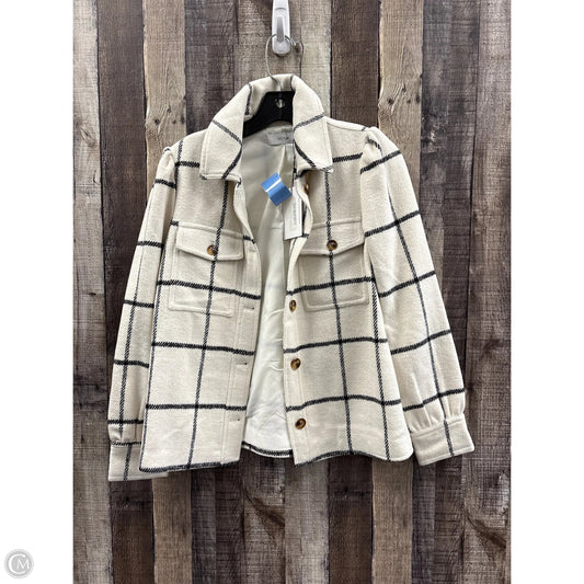 Jacket Shirt By Greylin In Black & White, Size: Xs