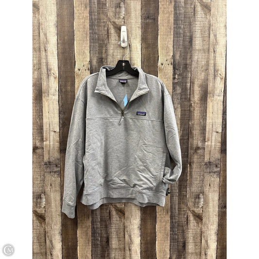 Athletic Top Long Sleeve Collar By Patagonia In Grey, Size: Xl